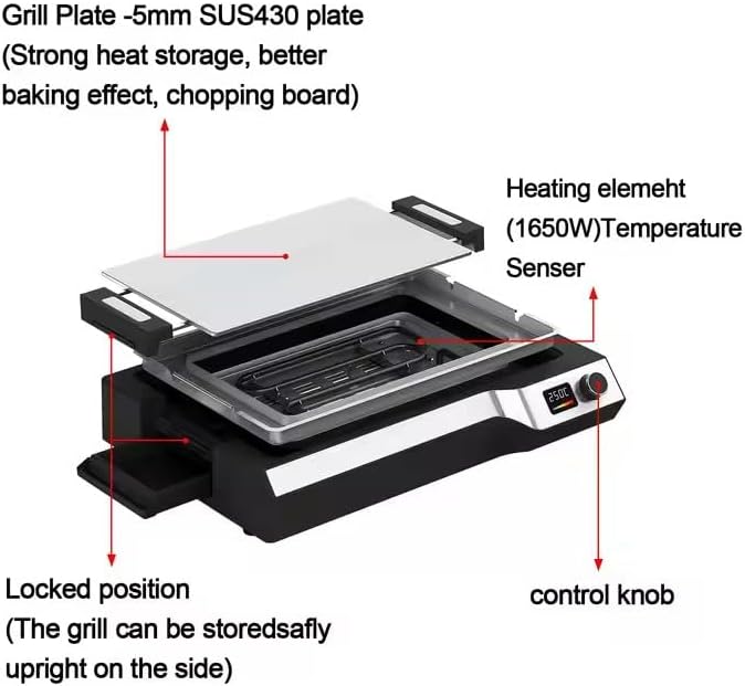 14in Stainless Steel Electric Griddle