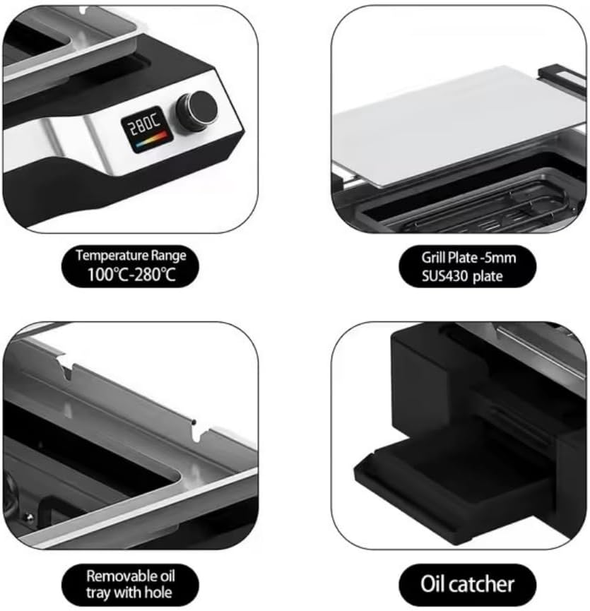 14in Stainless Steel Electric Griddle