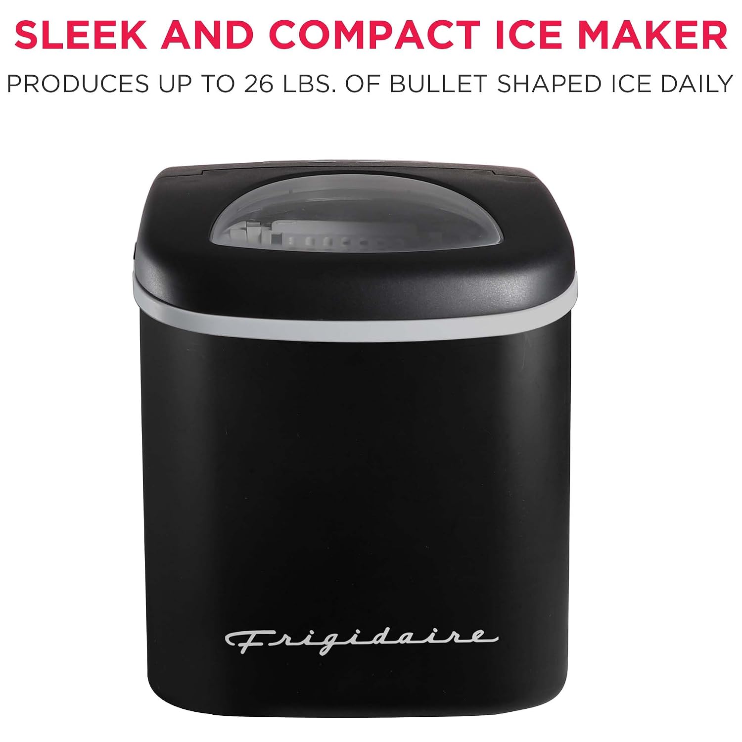 Black Compact Countertop Ice Maker