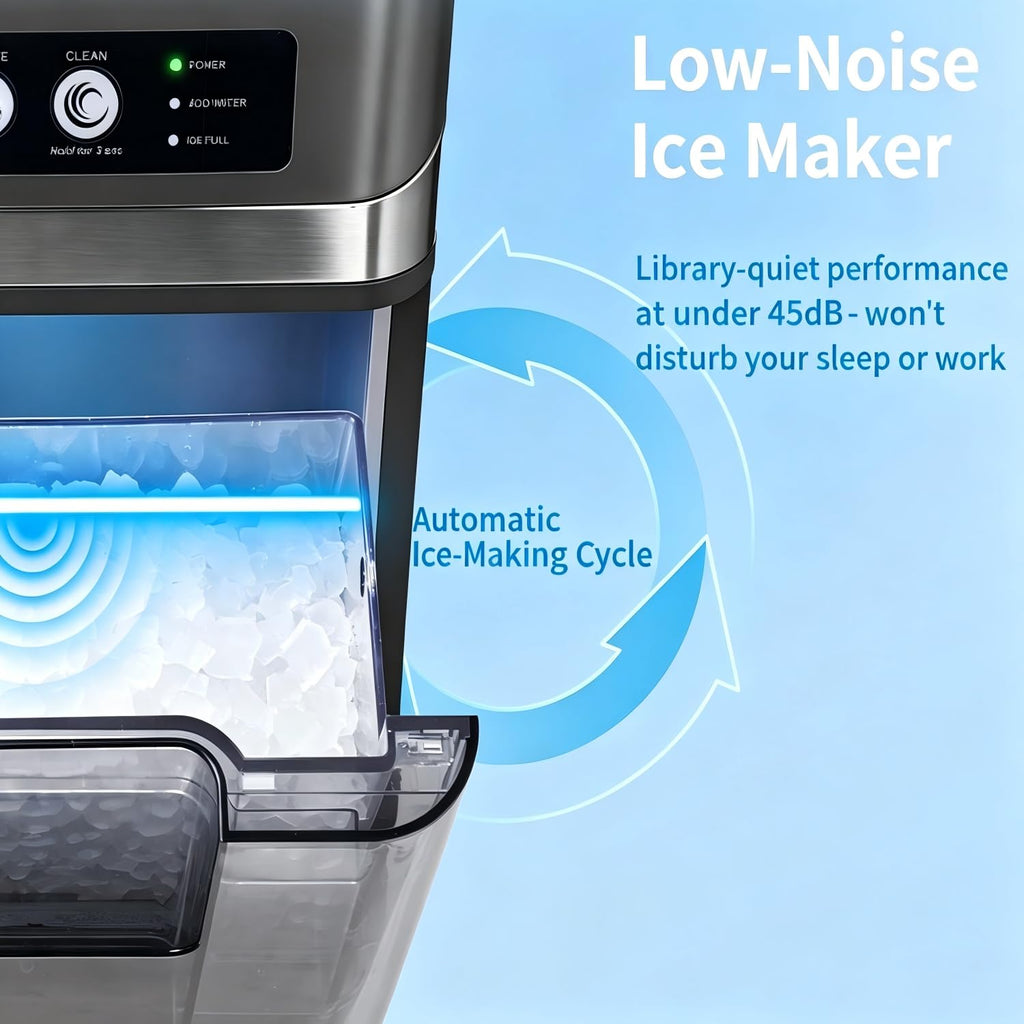 Compact Silver Nugget Ice Maker