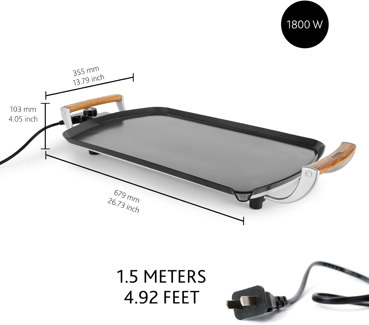 Large Nonstick Electric Griddle Pro