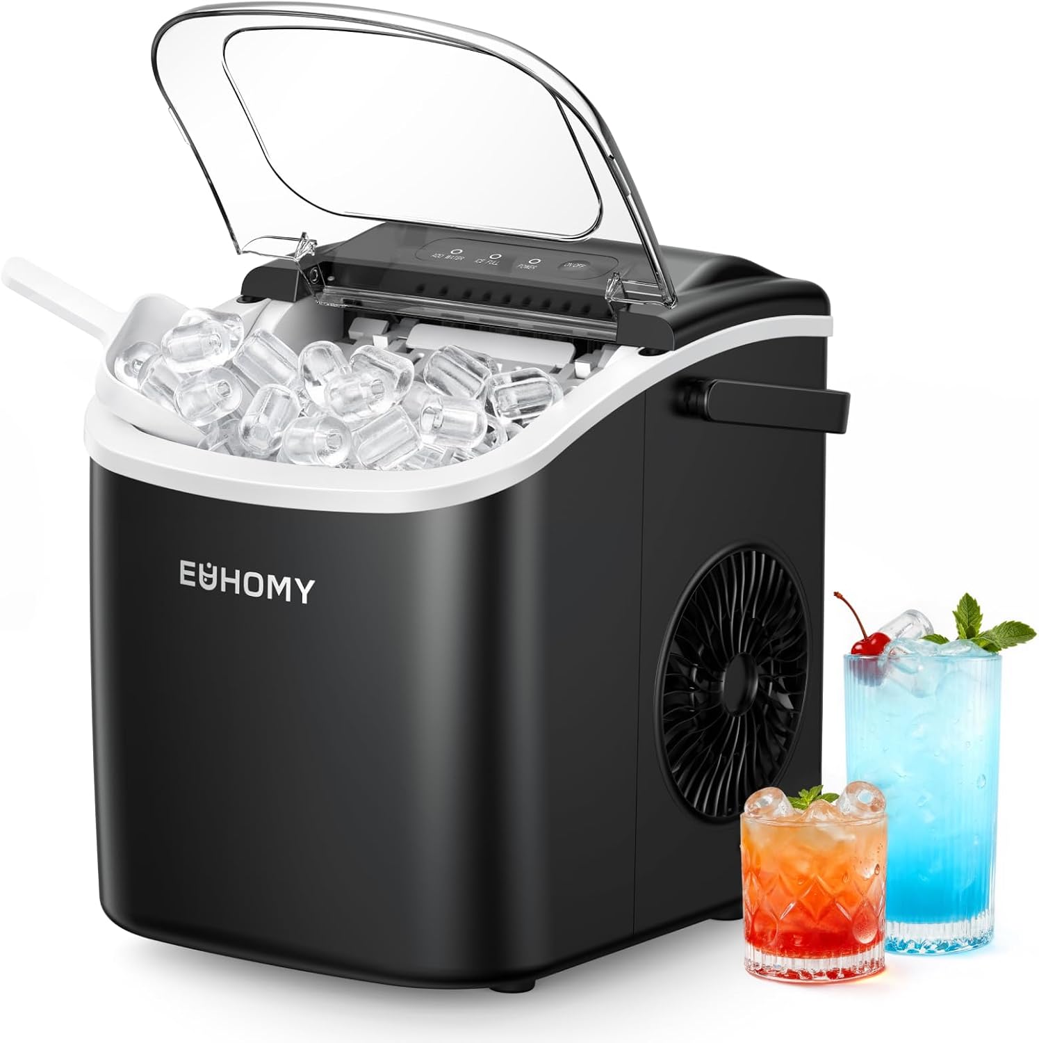 Black Portable Countertop Ice Maker