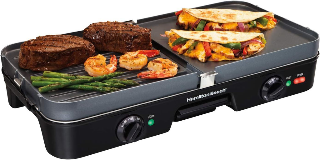 3-in-1 Dual Zone Electric Grill Griddle
