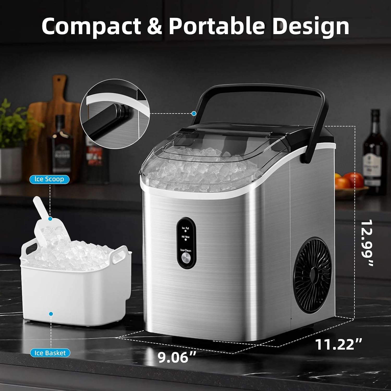 Stainless Nugget Ice Maker