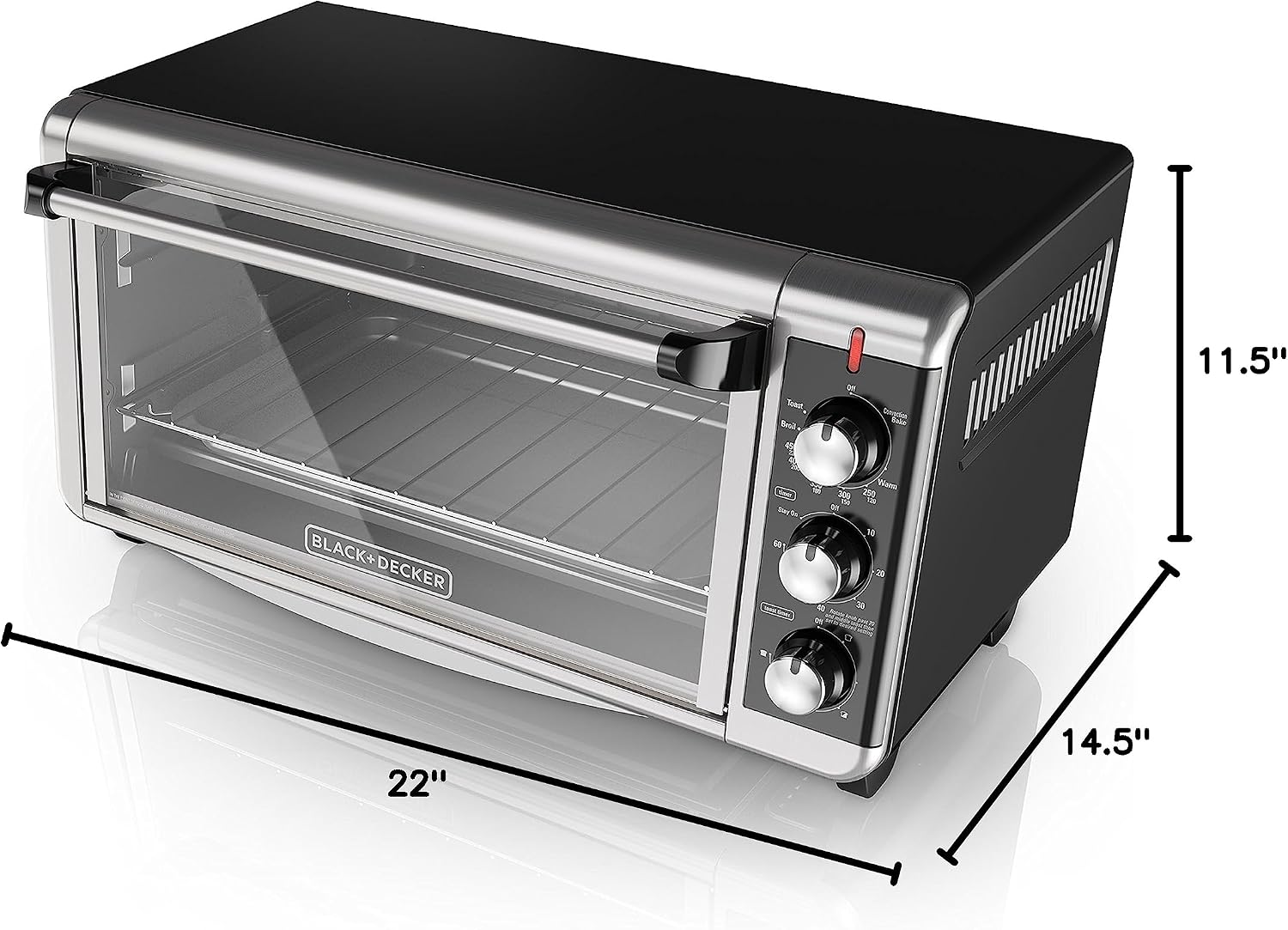 8-Slice Stainless Steel Convection Toaster Oven