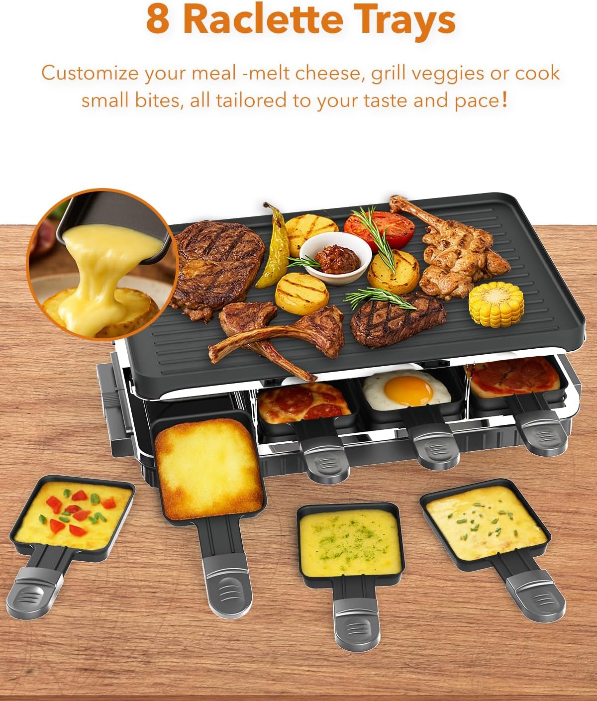 2-in-1 Raclette Korean BBQ Grill