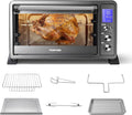 10-in-1 Black Stainless Steel Convection Toaster Oven