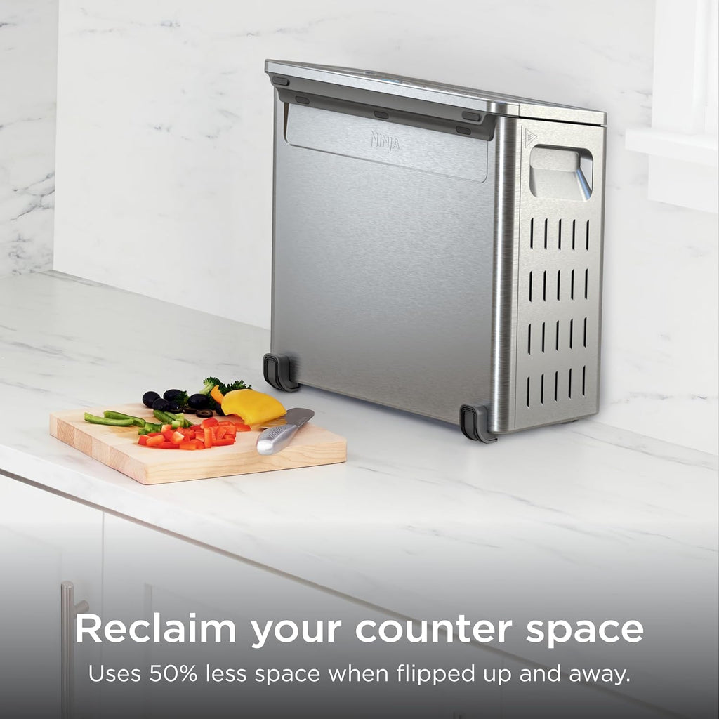 8-in-1 Flip Storage Stainless Steel Air Fryer Oven