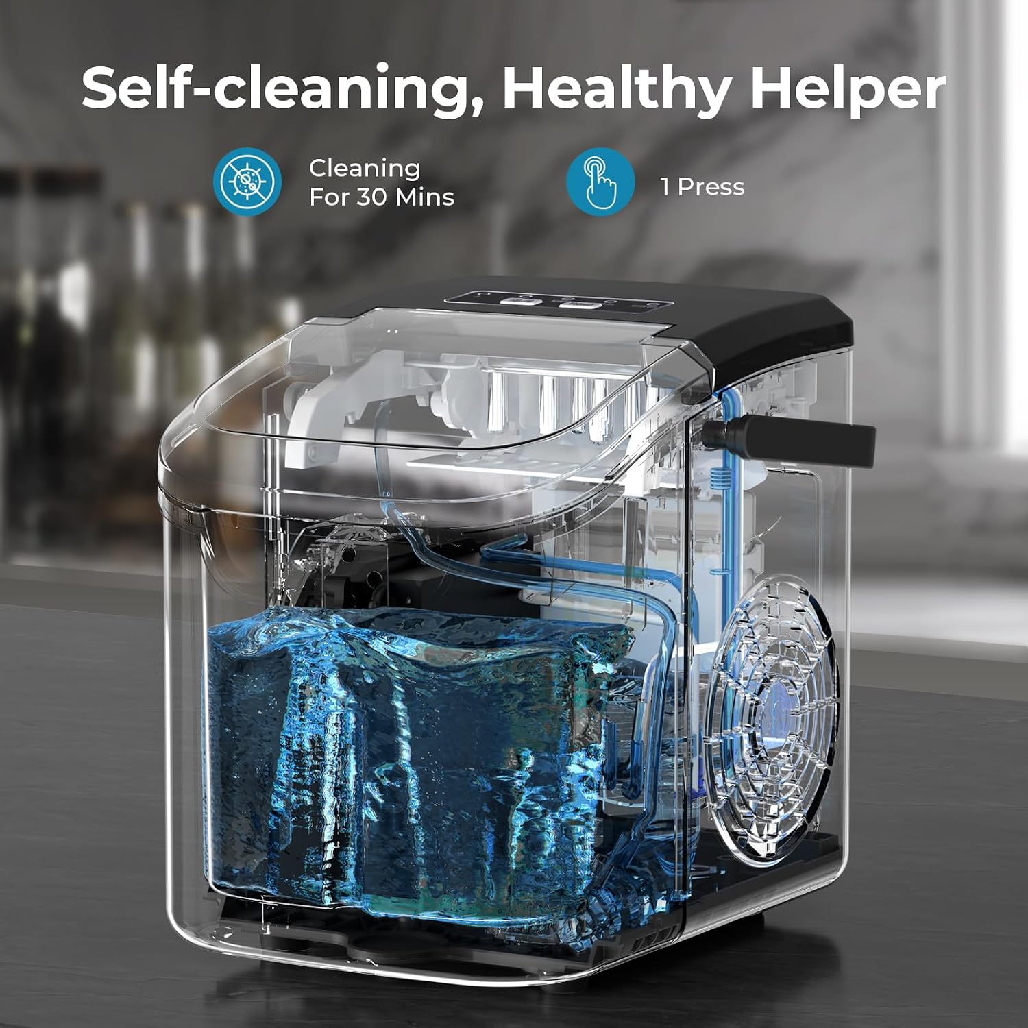 Black Portable Mini Ice Maker