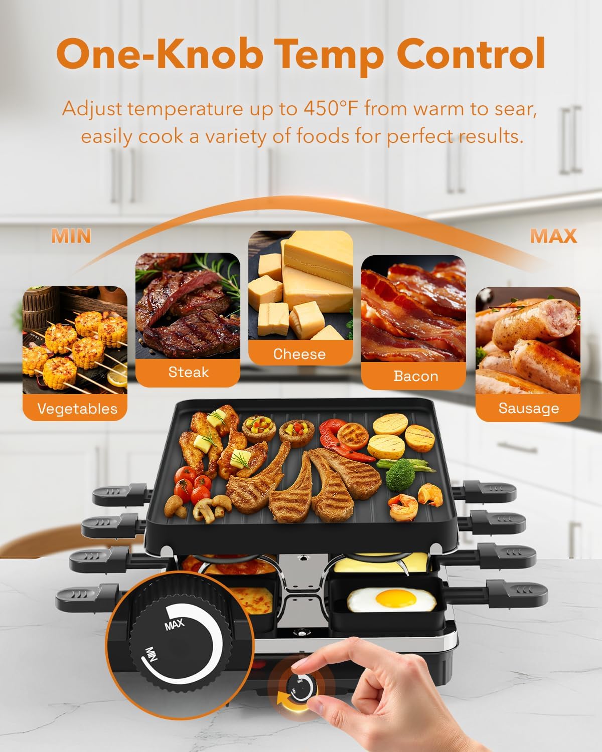 2-in-1 Raclette Korean BBQ Grill