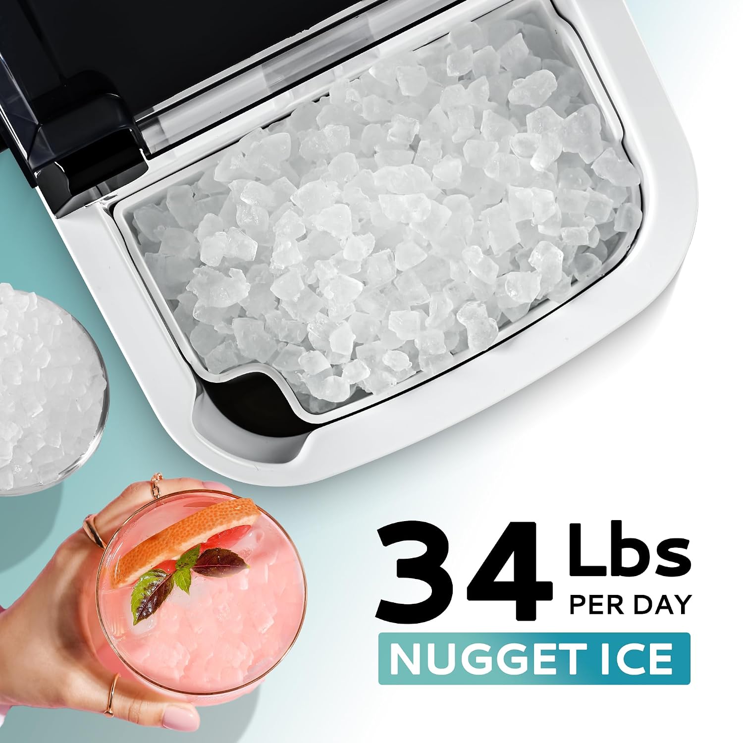 Portable Countertop Nugget Ice Maker