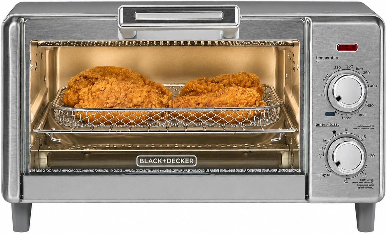 5-in-1 4-Slice Stainless Steel Air Fry Toaster Oven