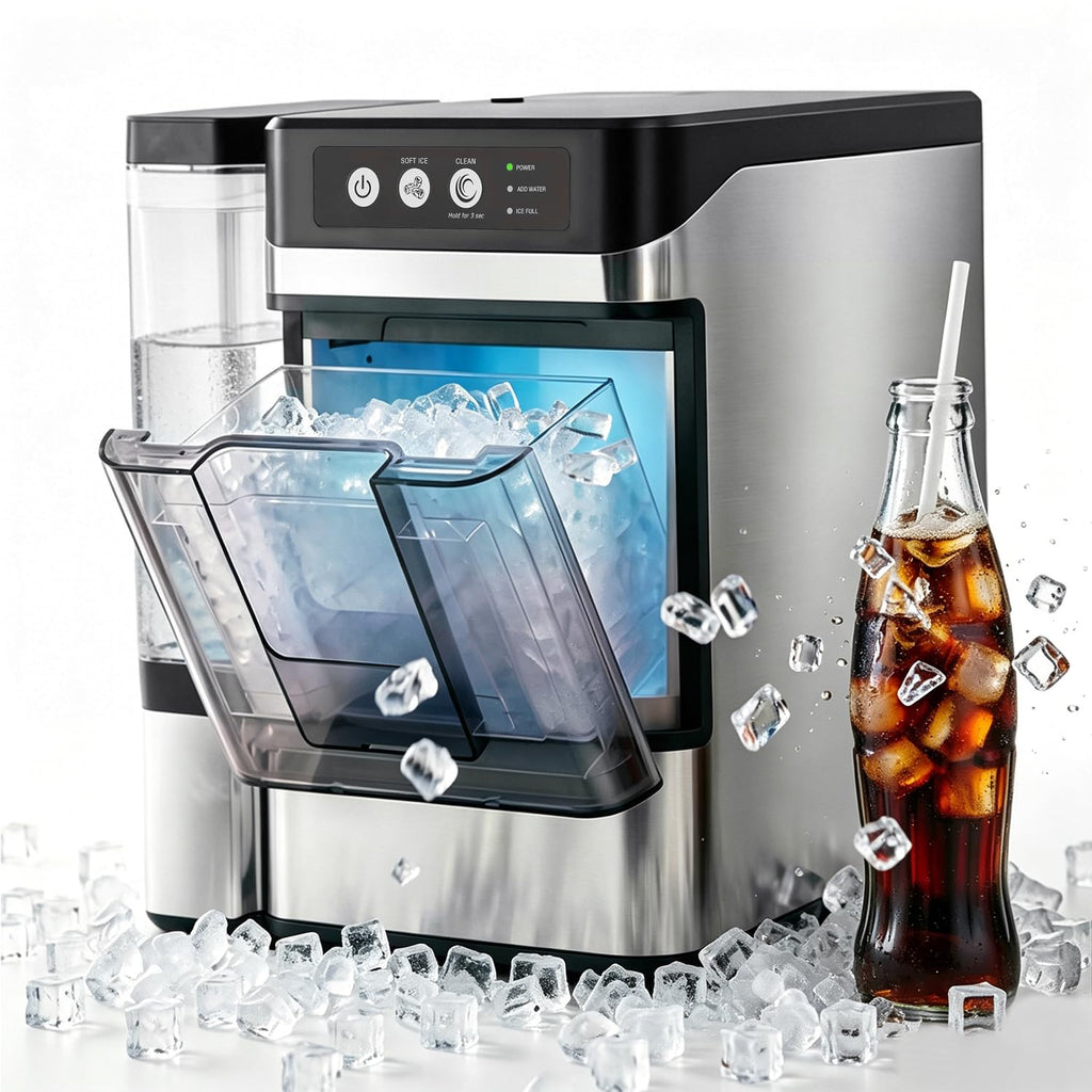 Compact Silver Nugget Ice Maker