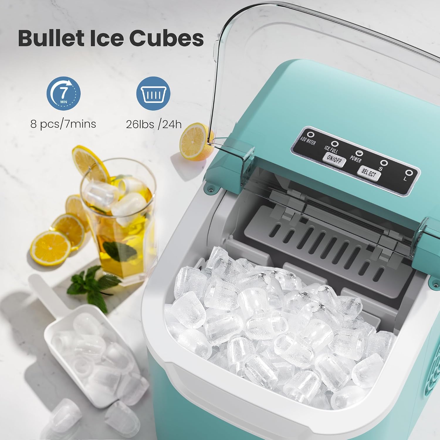 Green Countertop Ice Maker