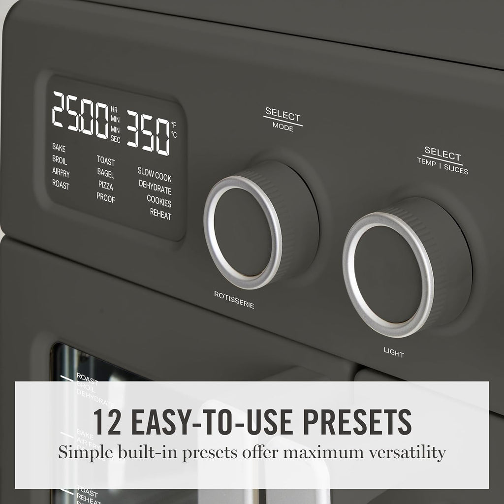 12-in-1 Caviar Gray French Door Air Fryer Oven
