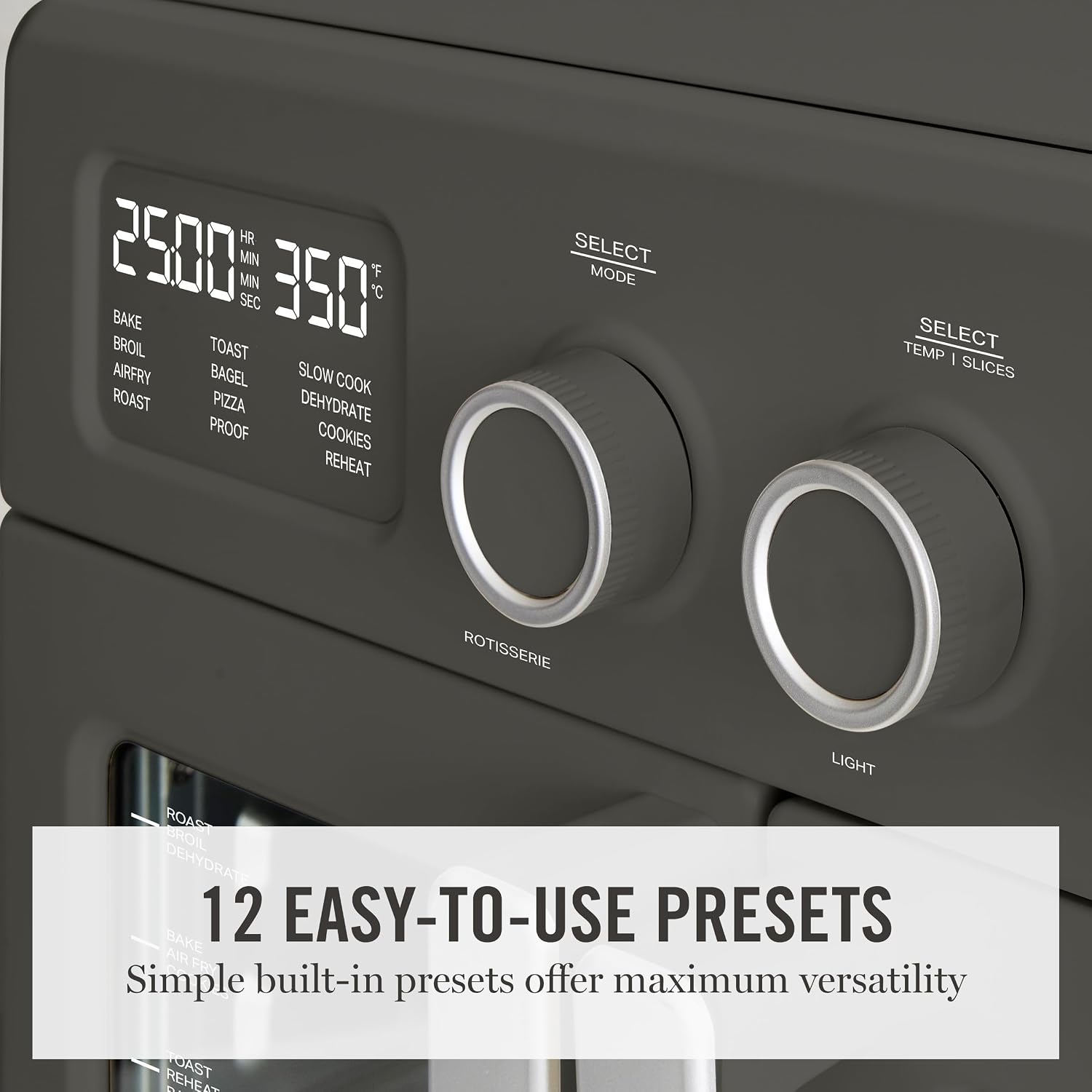 12-in-1 Caviar Gray French Door Air Fryer Oven