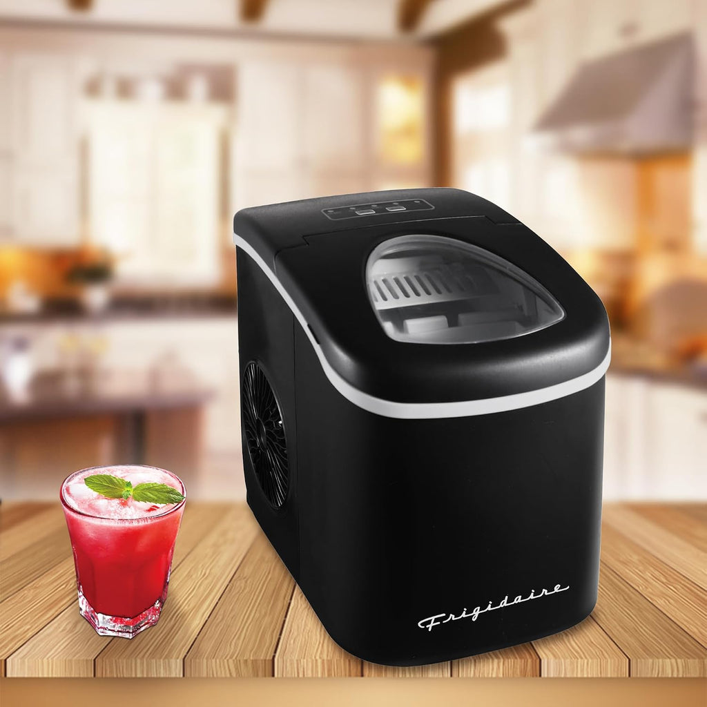 Black Compact Countertop Ice Maker