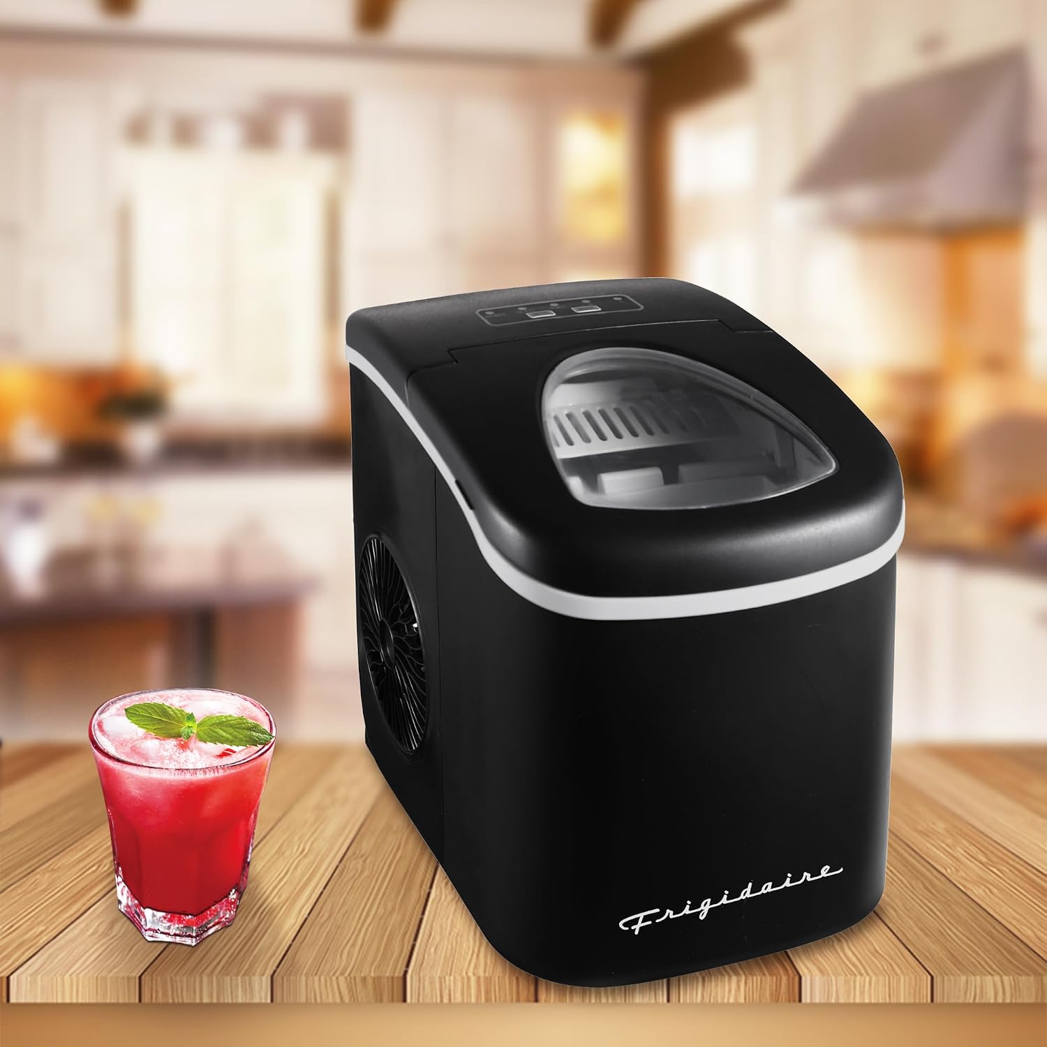 Black Compact Countertop Ice Maker