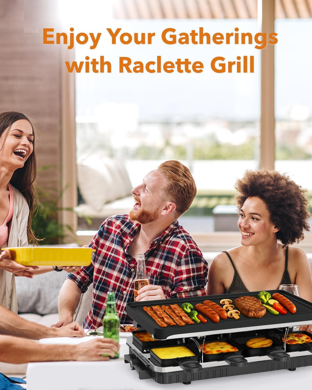 2-in-1 Raclette Korean BBQ Grill