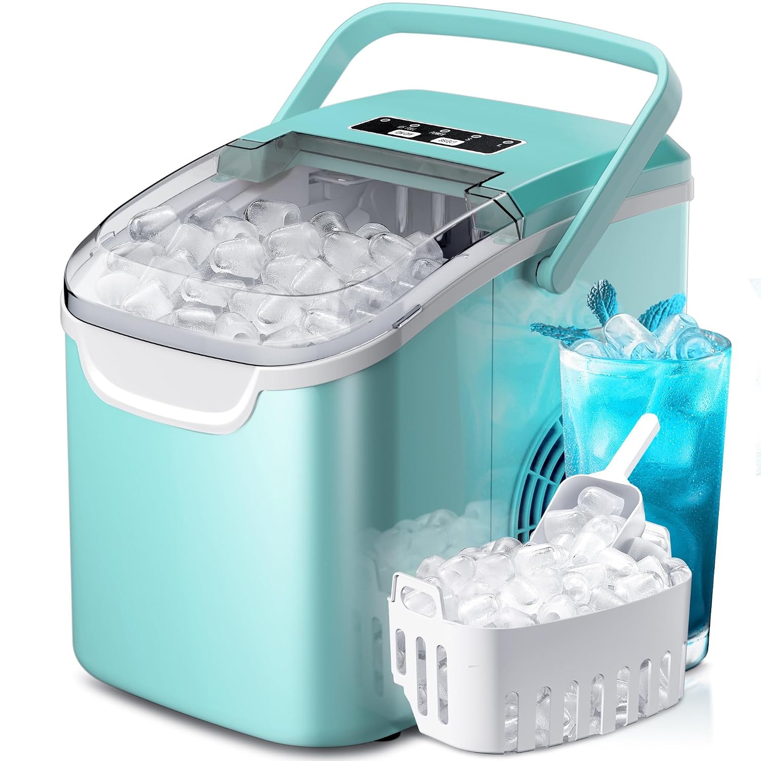 Green Countertop Ice Maker