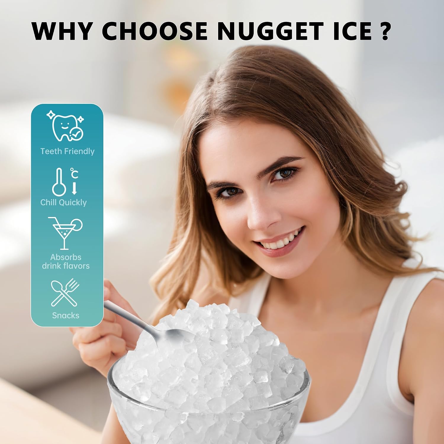 Portable Countertop Nugget Ice Maker