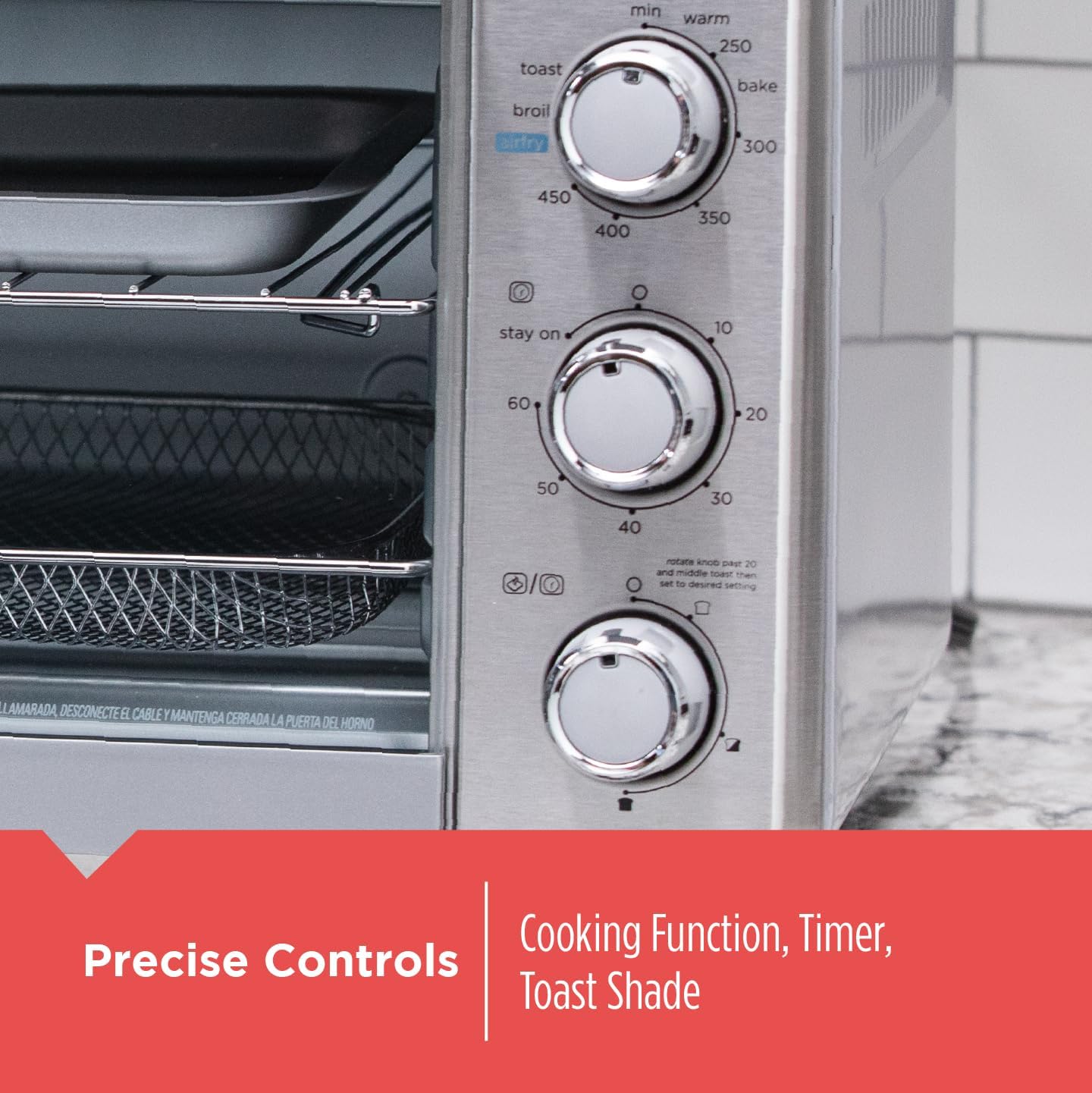 5-in-1 Stainless Steel Air Fryer Toaster Oven