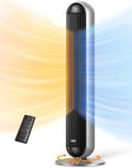 42 Inch Silver Tower Fan & Heater Combo with Remote