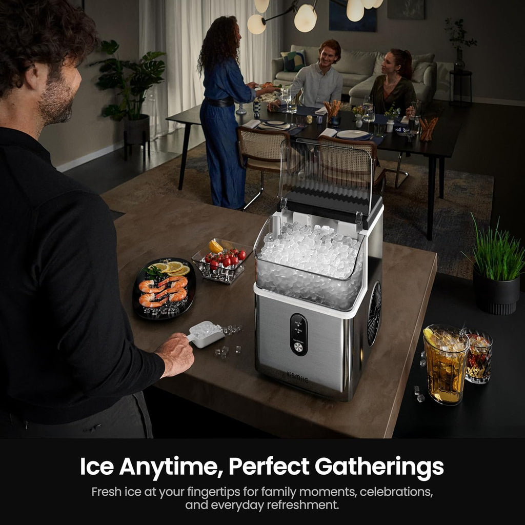 Silver Portable Nugget Ice Maker
