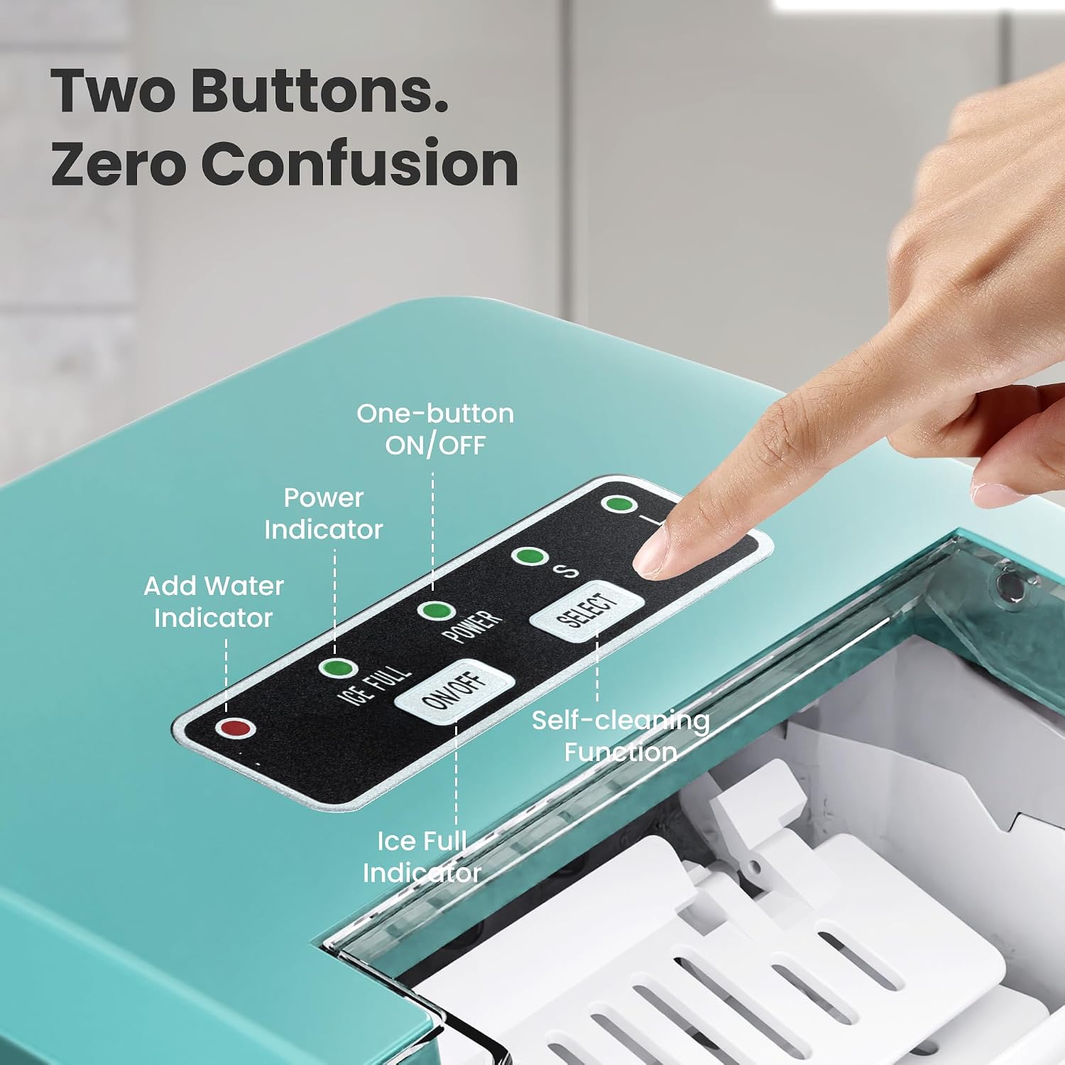 Green Countertop Ice Maker