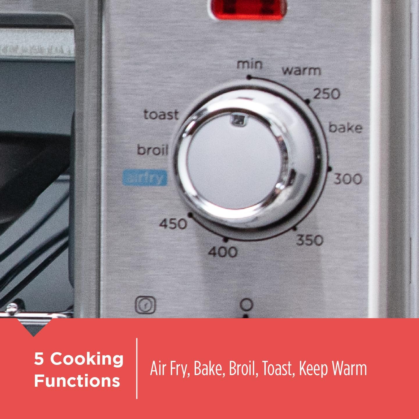 5-in-1 Stainless Steel Air Fryer Toaster Oven
