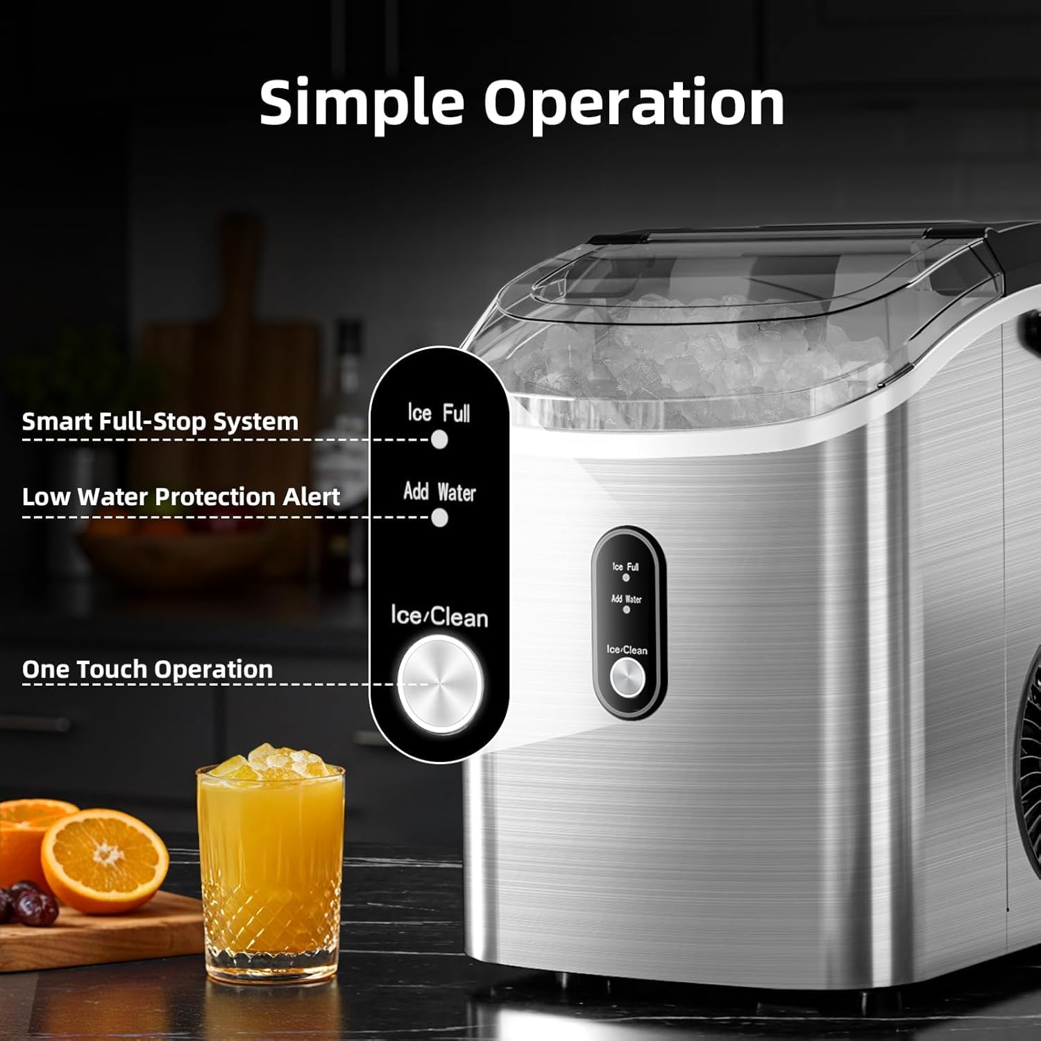 Stainless Nugget Ice Maker