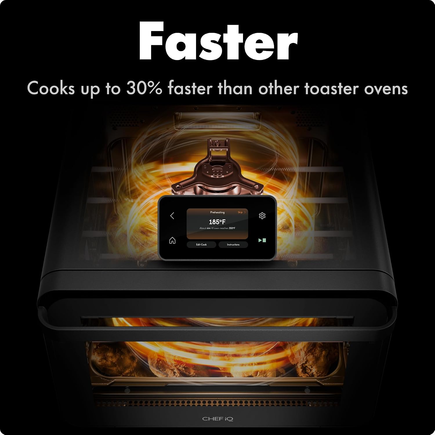 11-in-1 Black MiniOven Smart Air Fryer Toaster Oven