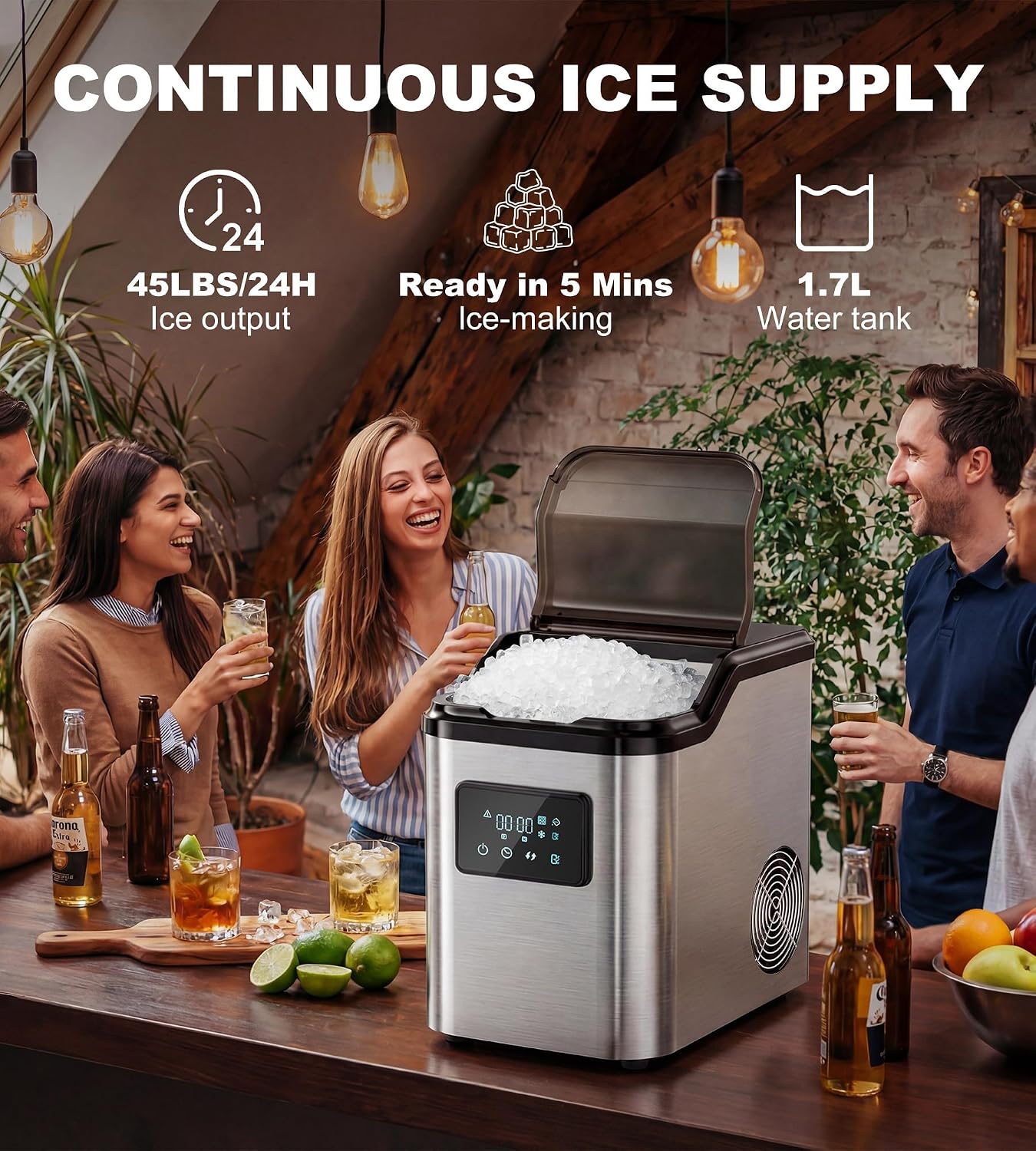 Stainless Nugget Ice Maker