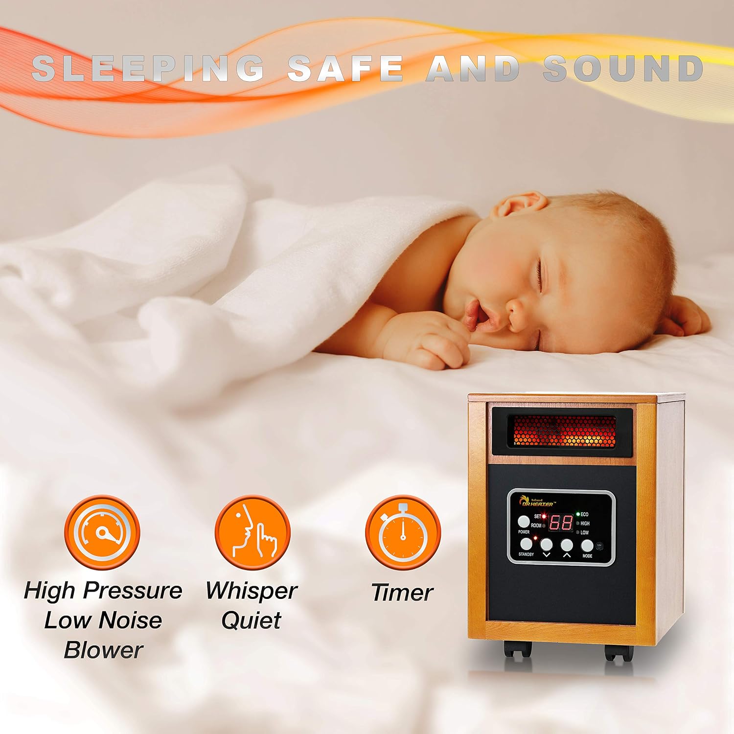 1500W Cherry DR-968 Portable Space Heater