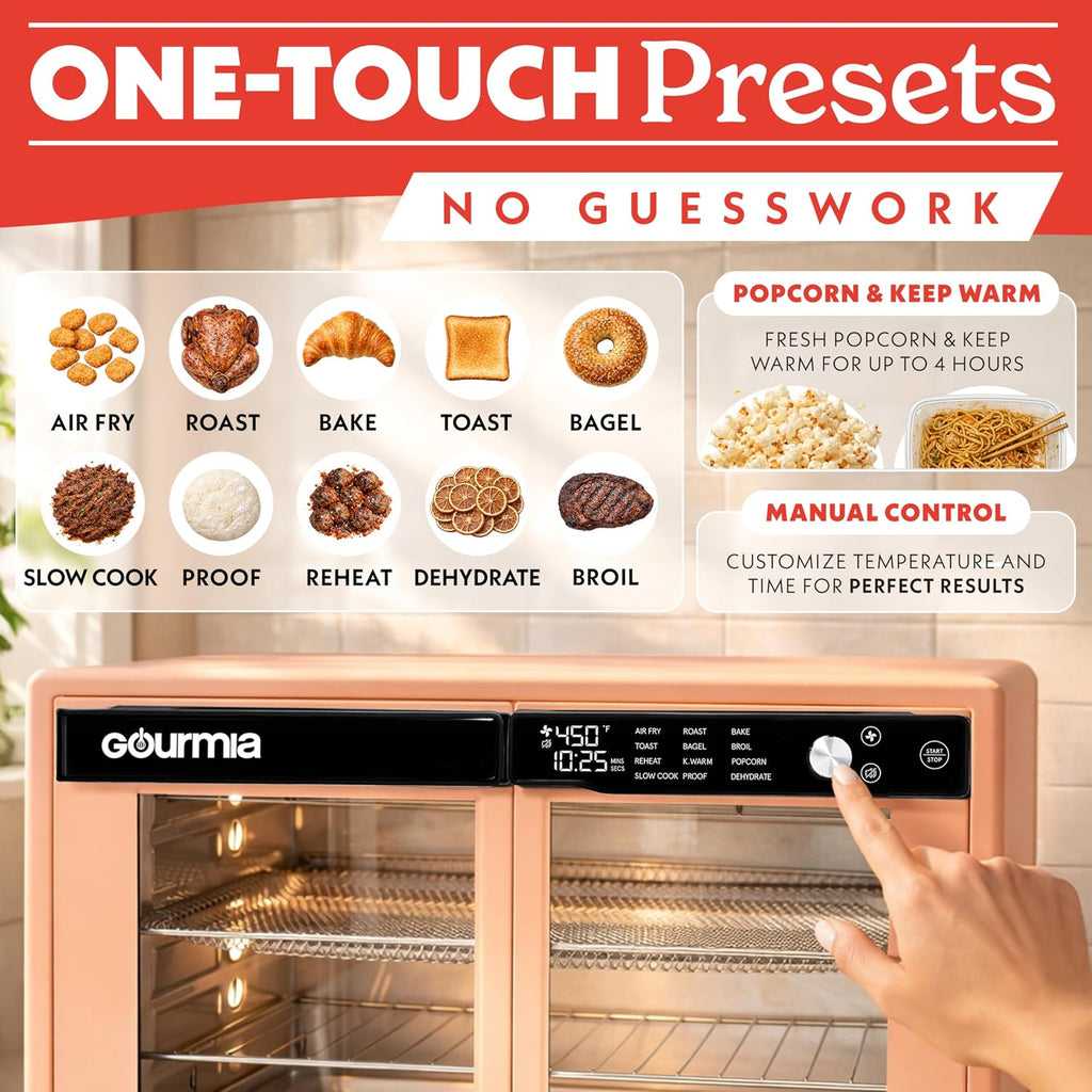 Peach French Door Air Fryer Oven
