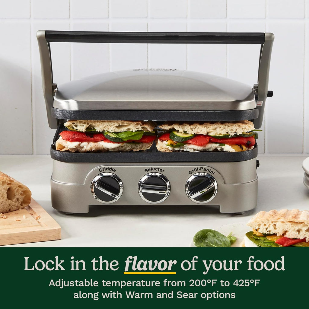 5-in-1 Stainless Steel Griddler