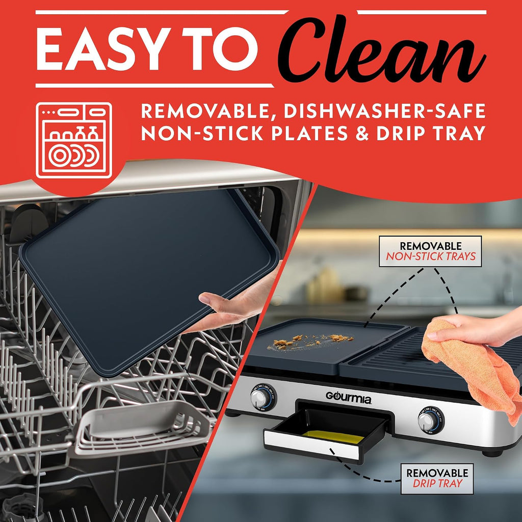 3-in-1 Dual Zone Electric Grill Griddle