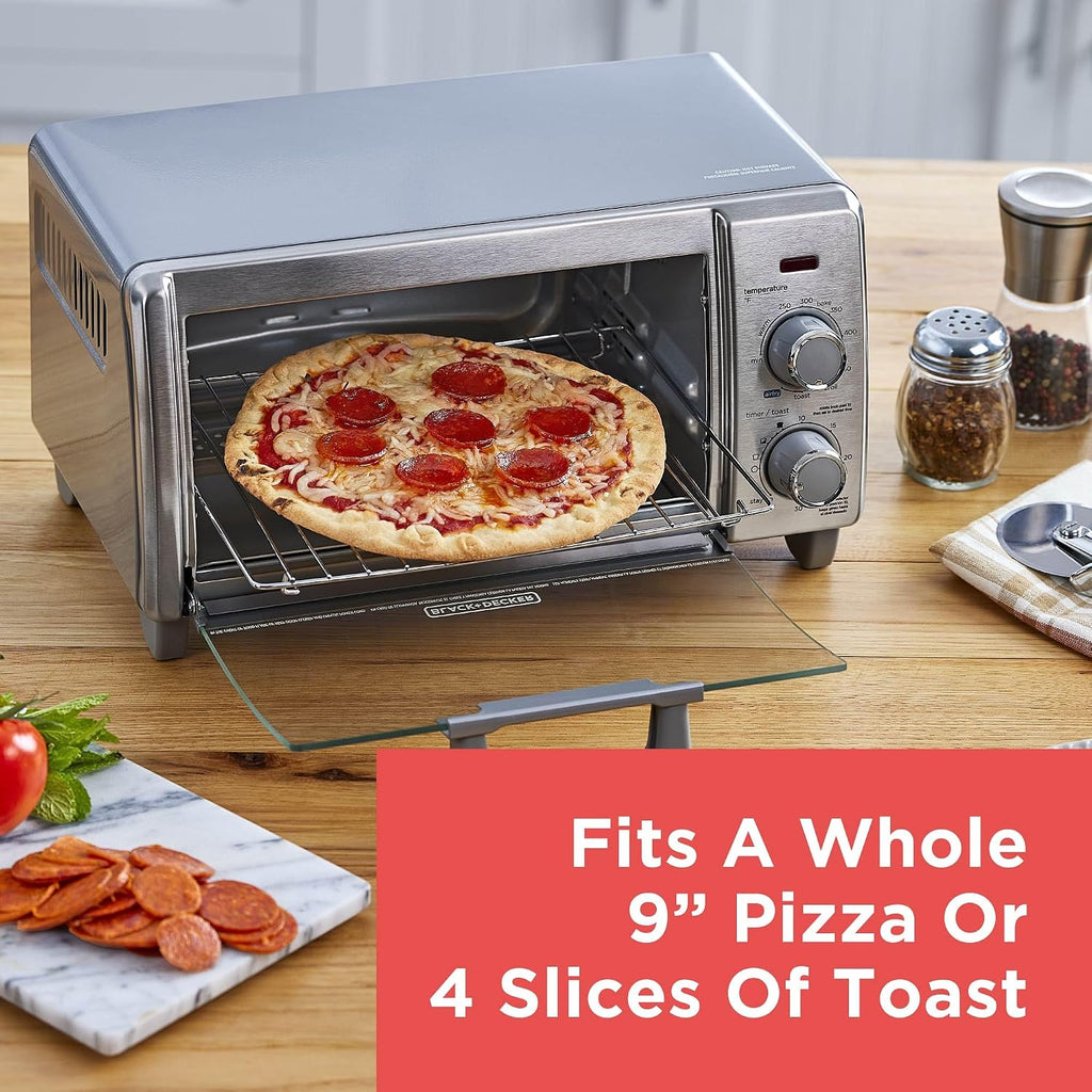 5-in-1 4-Slice Stainless Steel Air Fry Toaster Oven