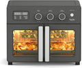 12-in-1 Caviar Gray French Door Air Fryer Oven