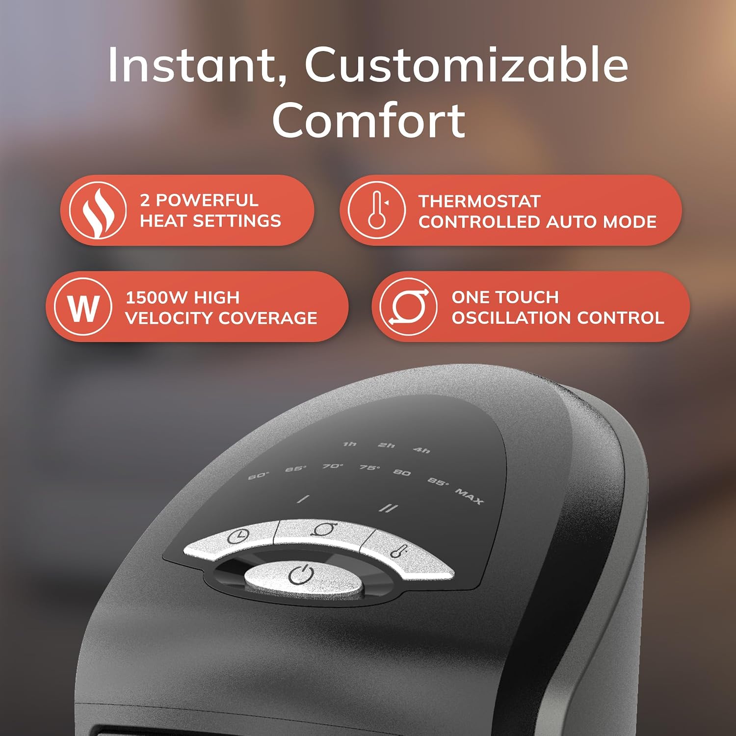 Ceramic Tower Heater with Remote