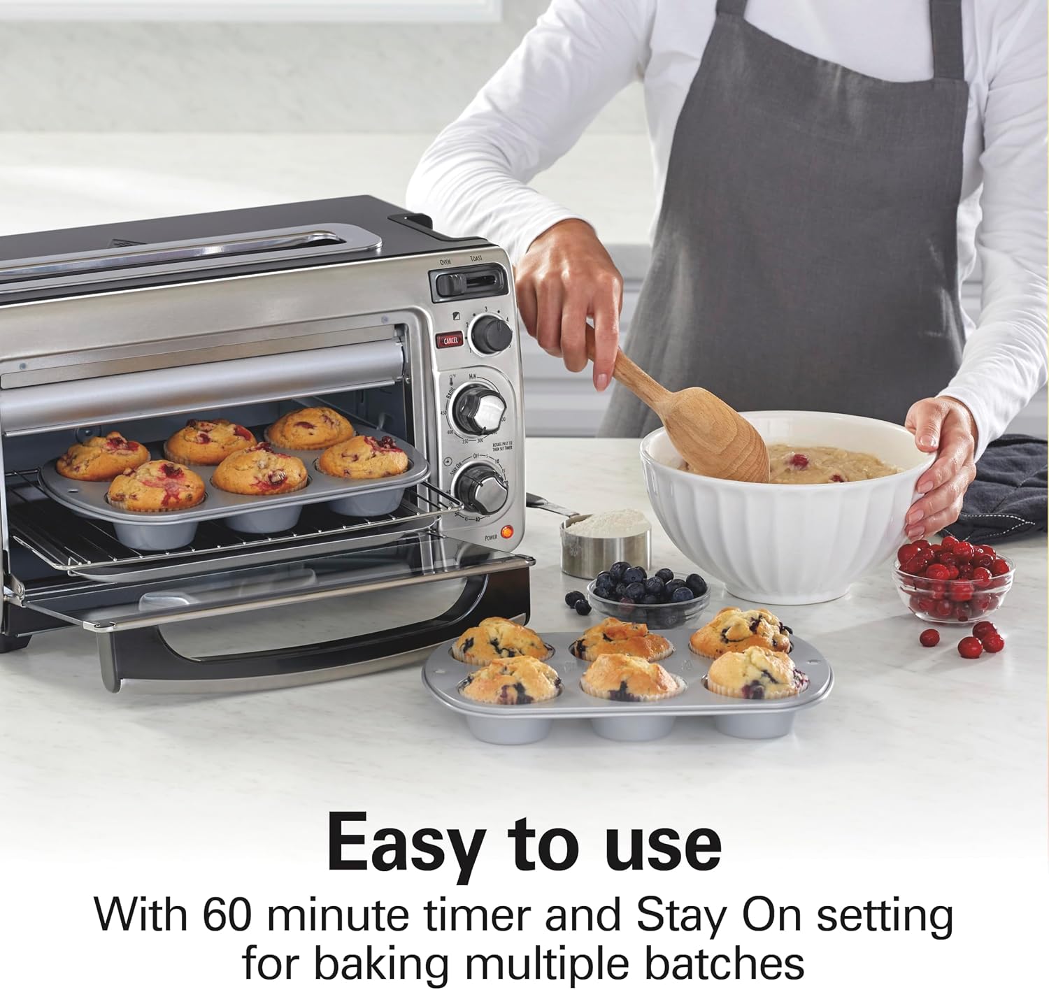 2-in-1 Stainless Steel Toaster Oven