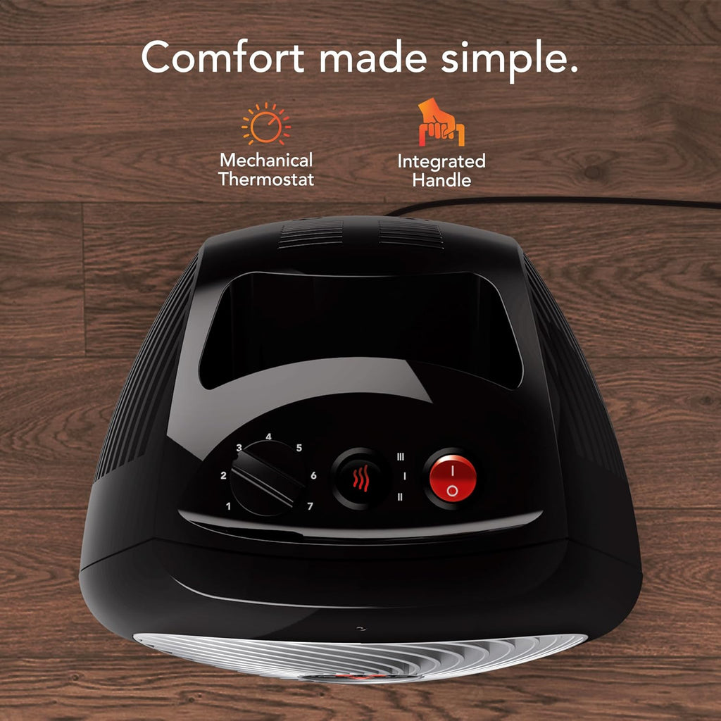 Black Whole Room Space Heater with Safety Shut Off