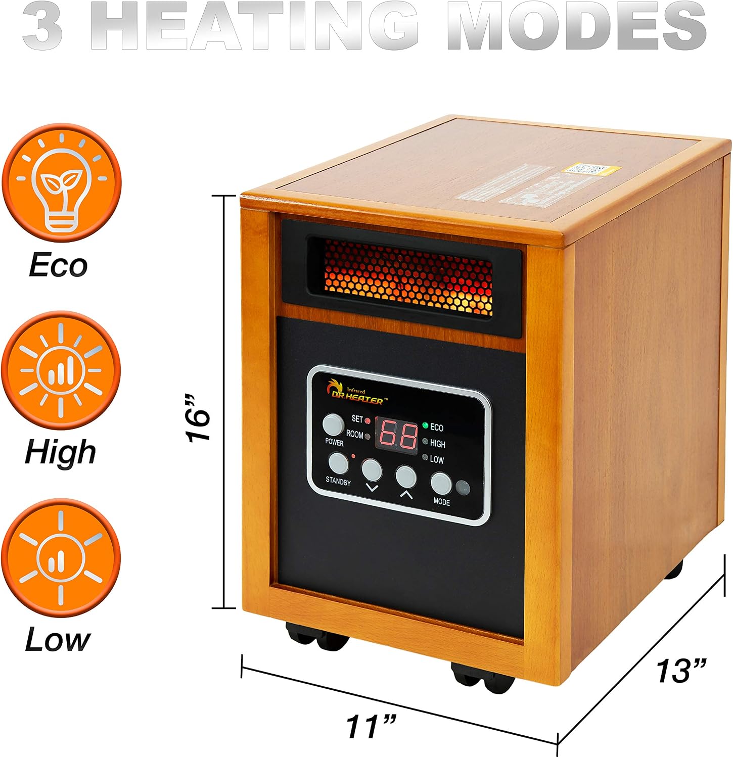 1500W Cherry DR-968 Portable Space Heater