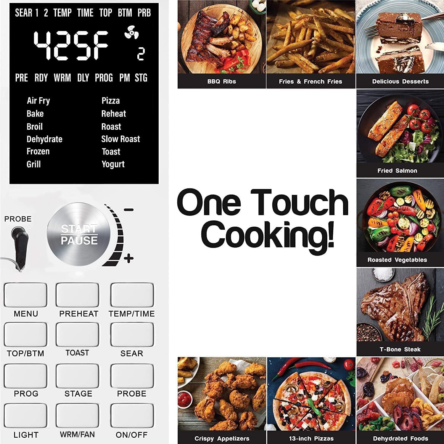 12-in-1 XL Stainless Steel Air Fryer Smart Oven