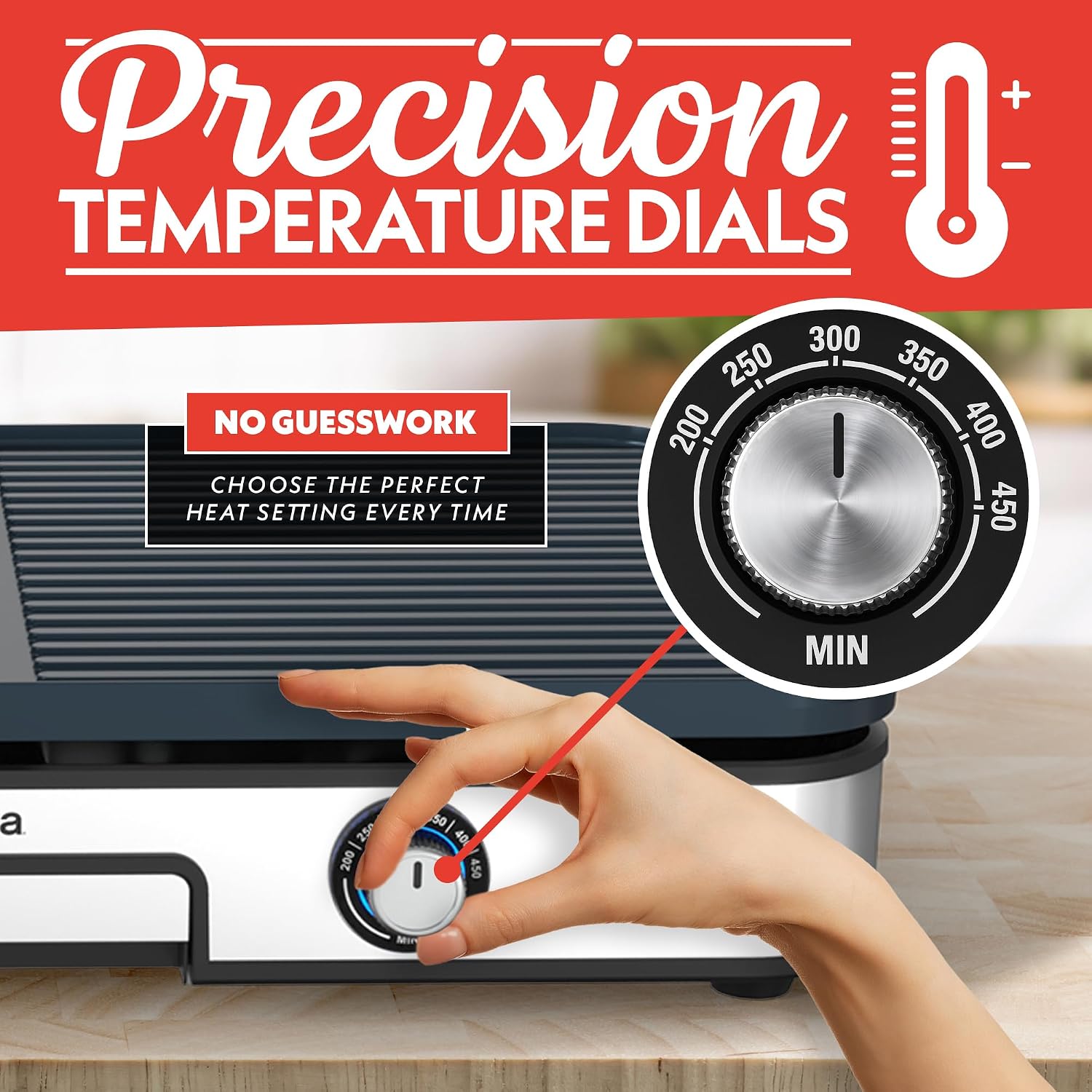 3-in-1 Dual Zone Electric Grill Griddle