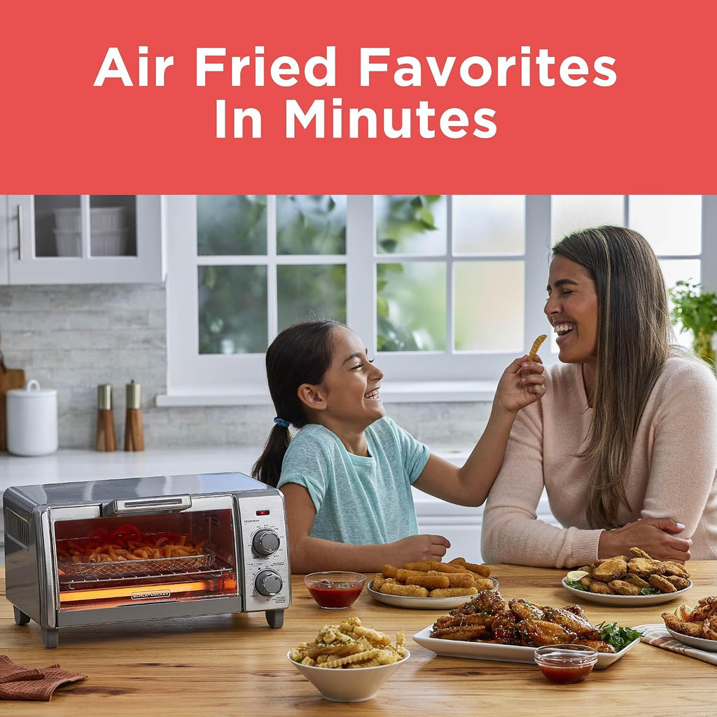 5-in-1 4-Slice Stainless Steel Air Fry Toaster Oven