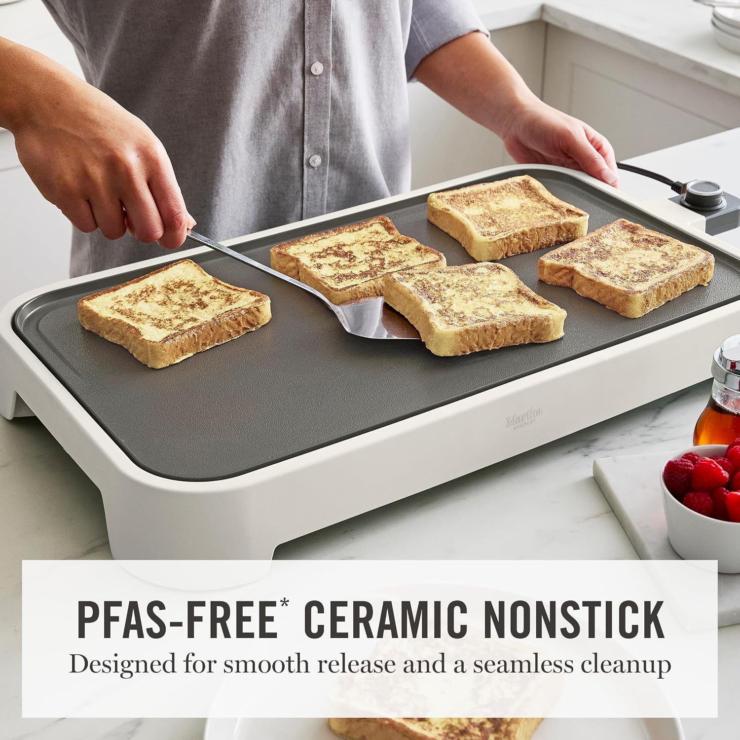 Cream XL Electric Ceramic Griddle