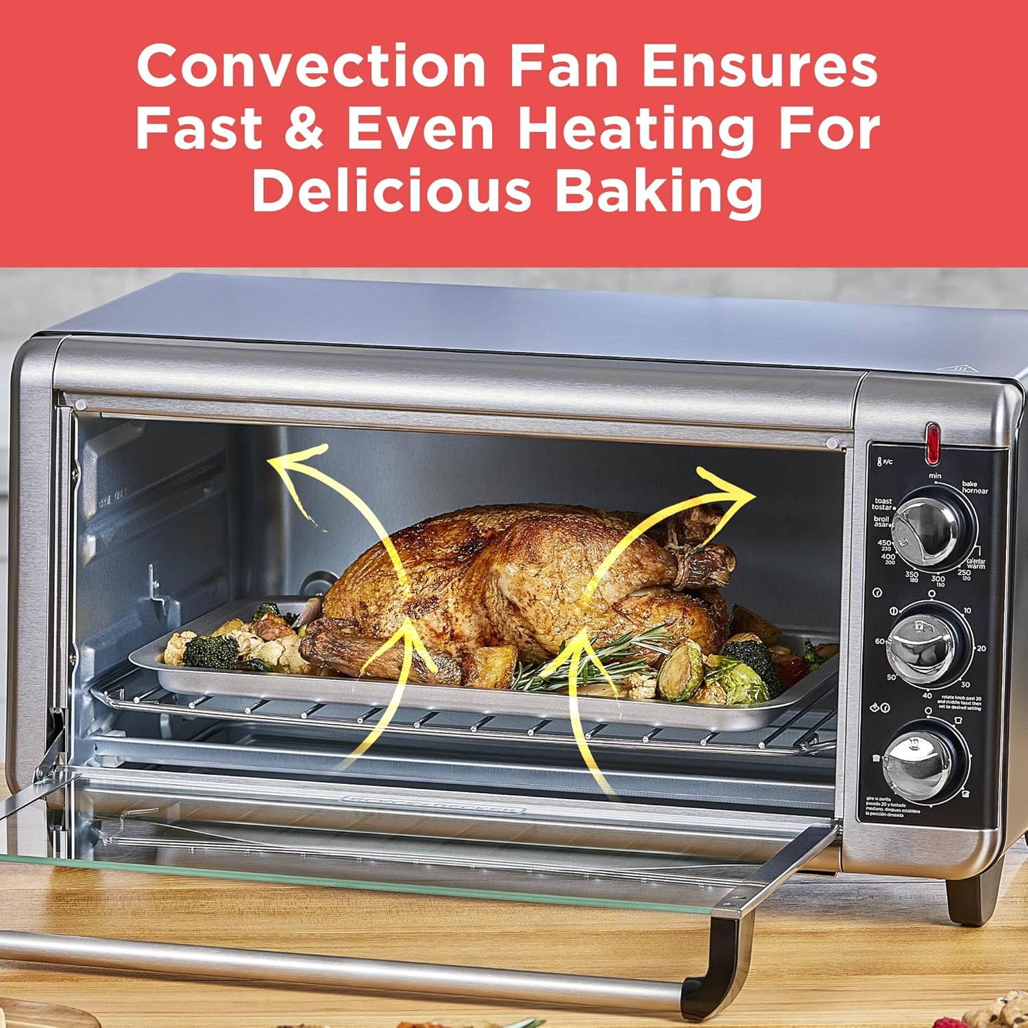 8-Slice Stainless Steel Convection Toaster Oven