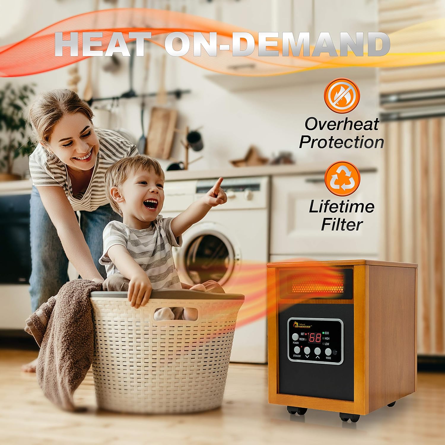 1500W Cherry DR-968 Portable Space Heater