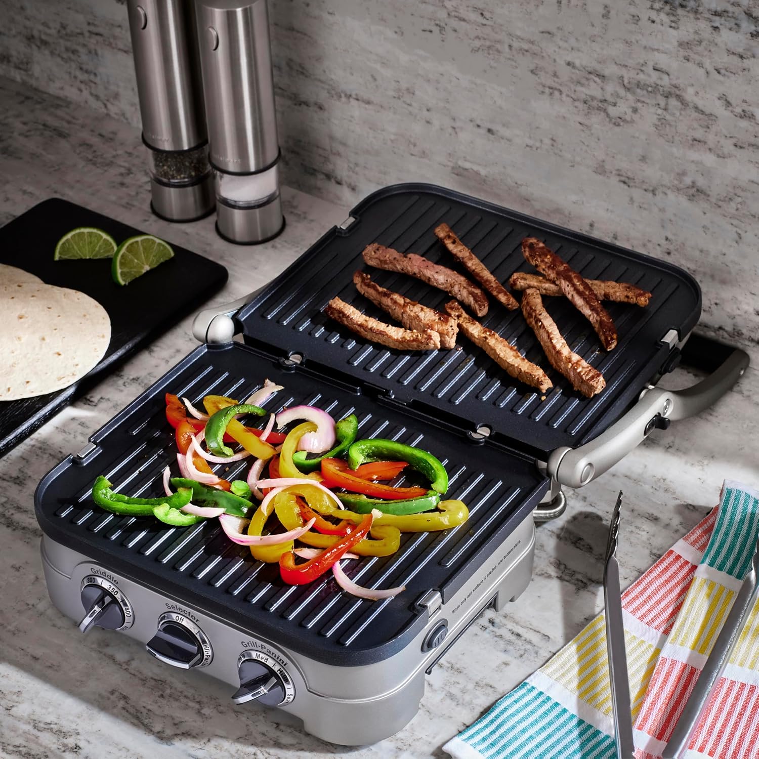 5-in-1 Stainless Steel Griddler